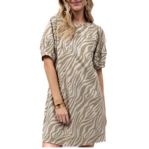Uncle Frank Zebra Print shift Dress